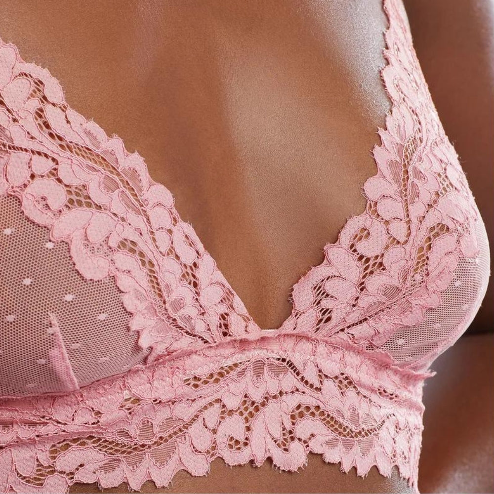 Soutien Gorge Dentelle Rose Pale