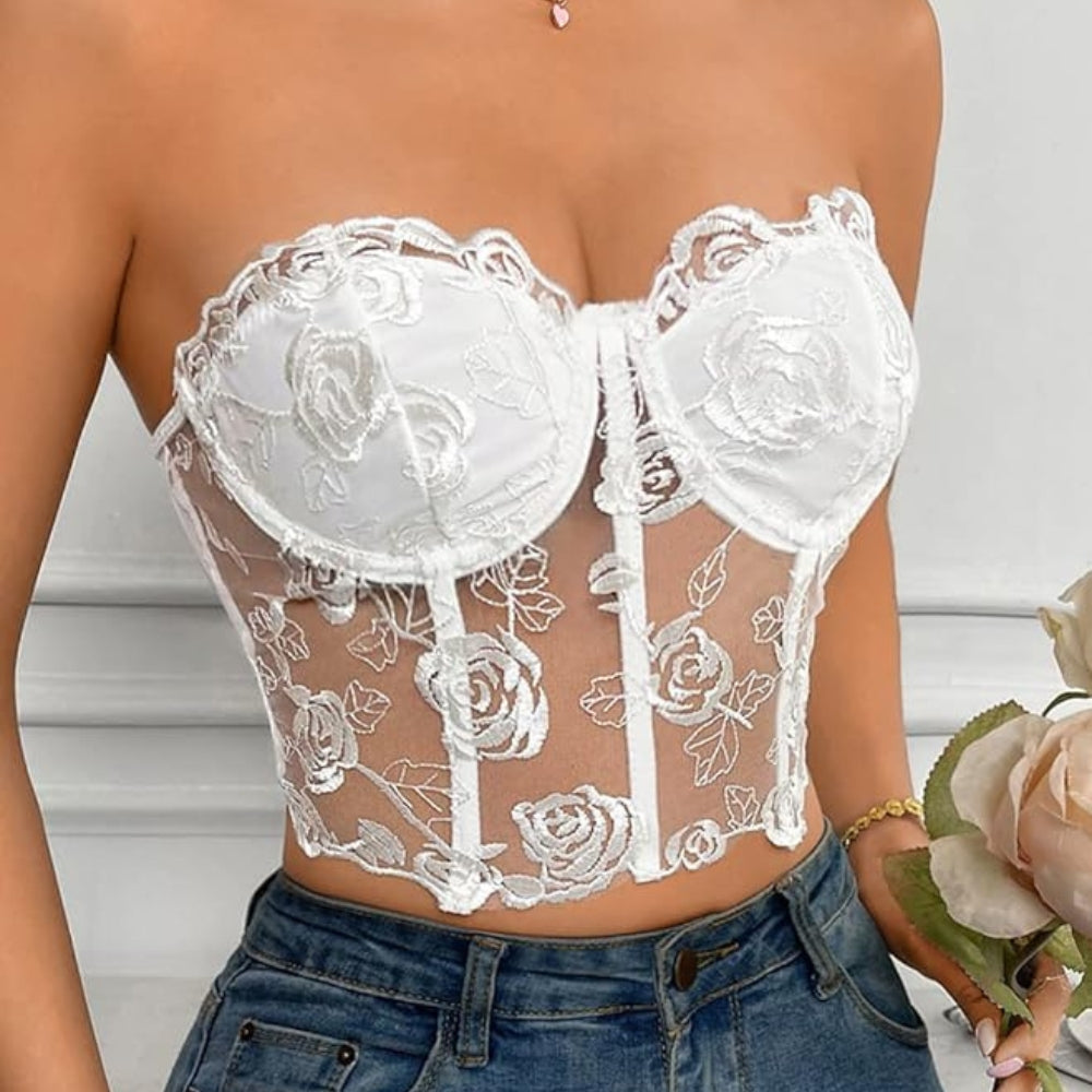 Bustier Dentelle Blanc