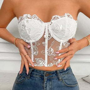 Bustier Dentelle Blanc