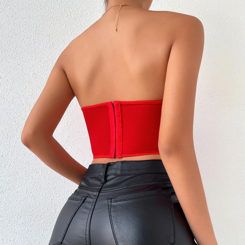 Bustier Dentelle Rouge