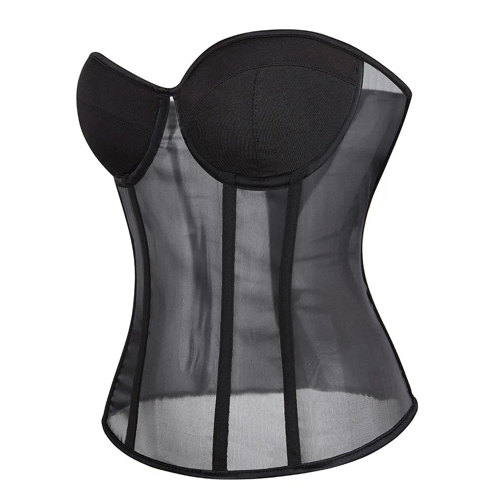 Corset Noir Transparent