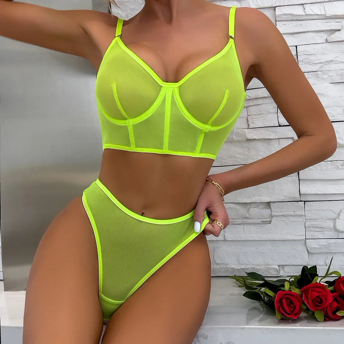 Ensemble Lingerie Fluo