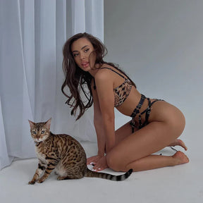 Lingerie Leopard Transparent Sexy