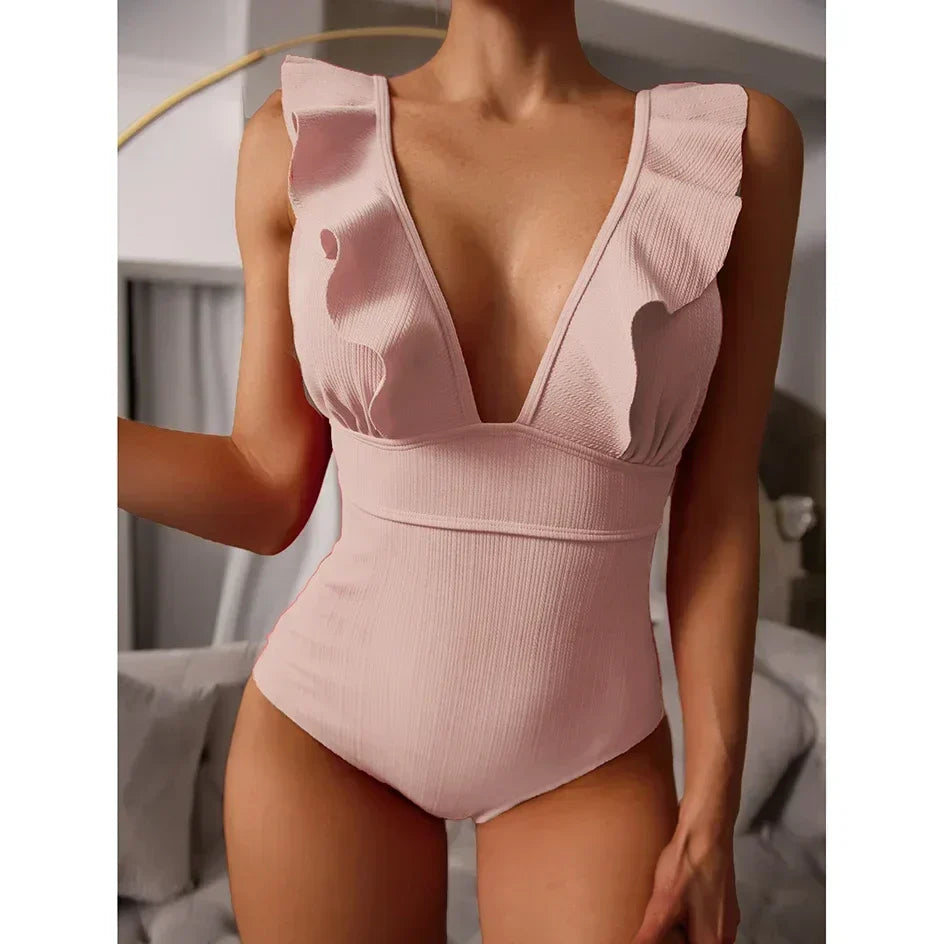 Maillot De Bain 1 Pièce Volant