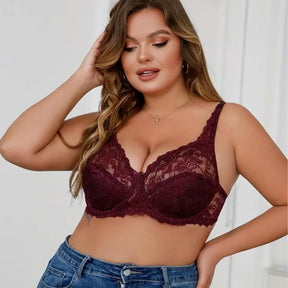 Soutien Gorge Bordeaux Dentelle