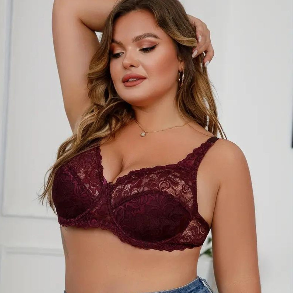 Soutien Gorge Bordeaux Dentelle