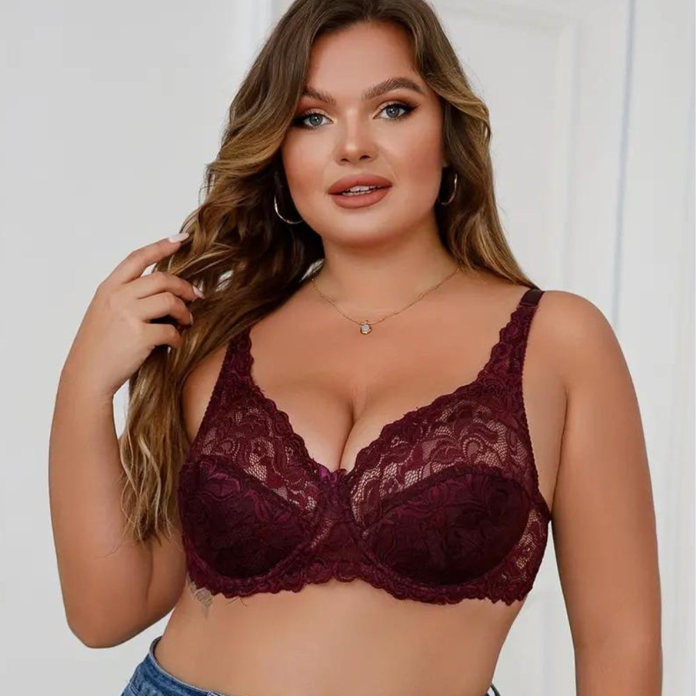 Soutien Gorge Bordeaux Dentelle