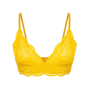 Soutien Gorge Dentelle Jaune